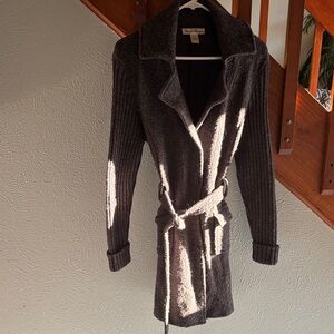Marisa Christina Charcoal Wool Cardigan